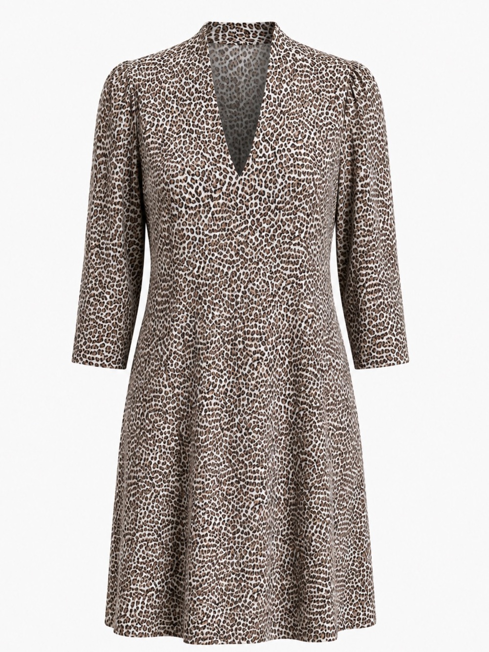 J. McLaughlin Ivana Dress Micro Animal Leopard Print Catalina Cloth Sz Small
